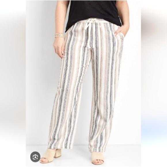 Maurices Women's Plus Linen Blend Pants Size (2) - Picture 1 of 14